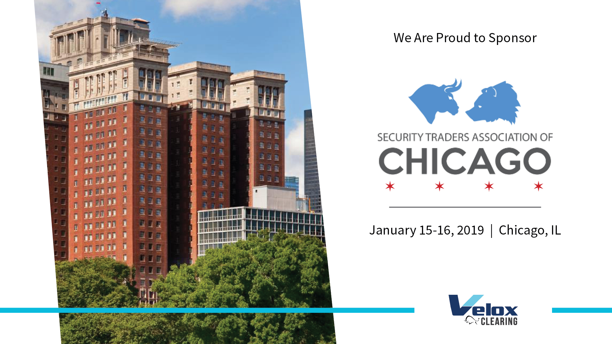 chicago city with velox clearing sponsors event sta chicago in january 2020